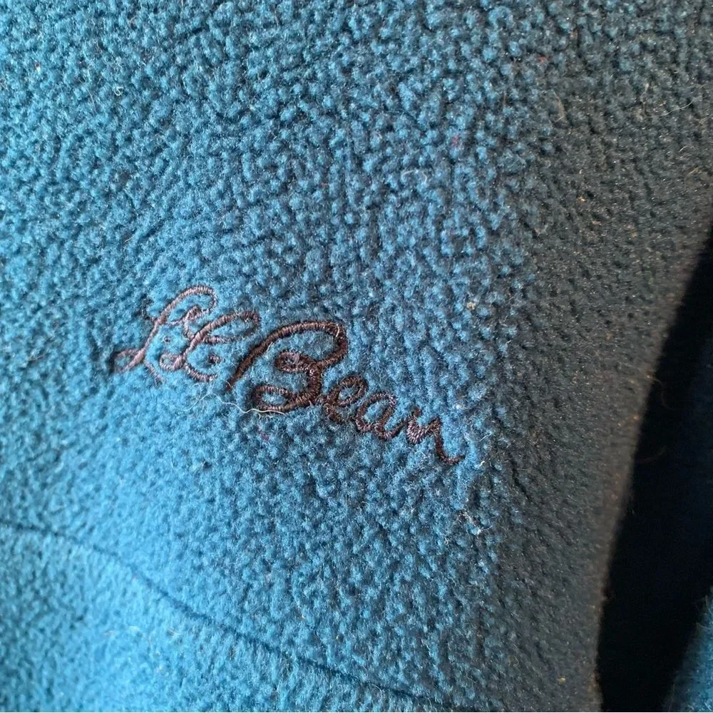 L.L. Bean Blue Fleece Pullover Jacket with Pockets - Kids XL